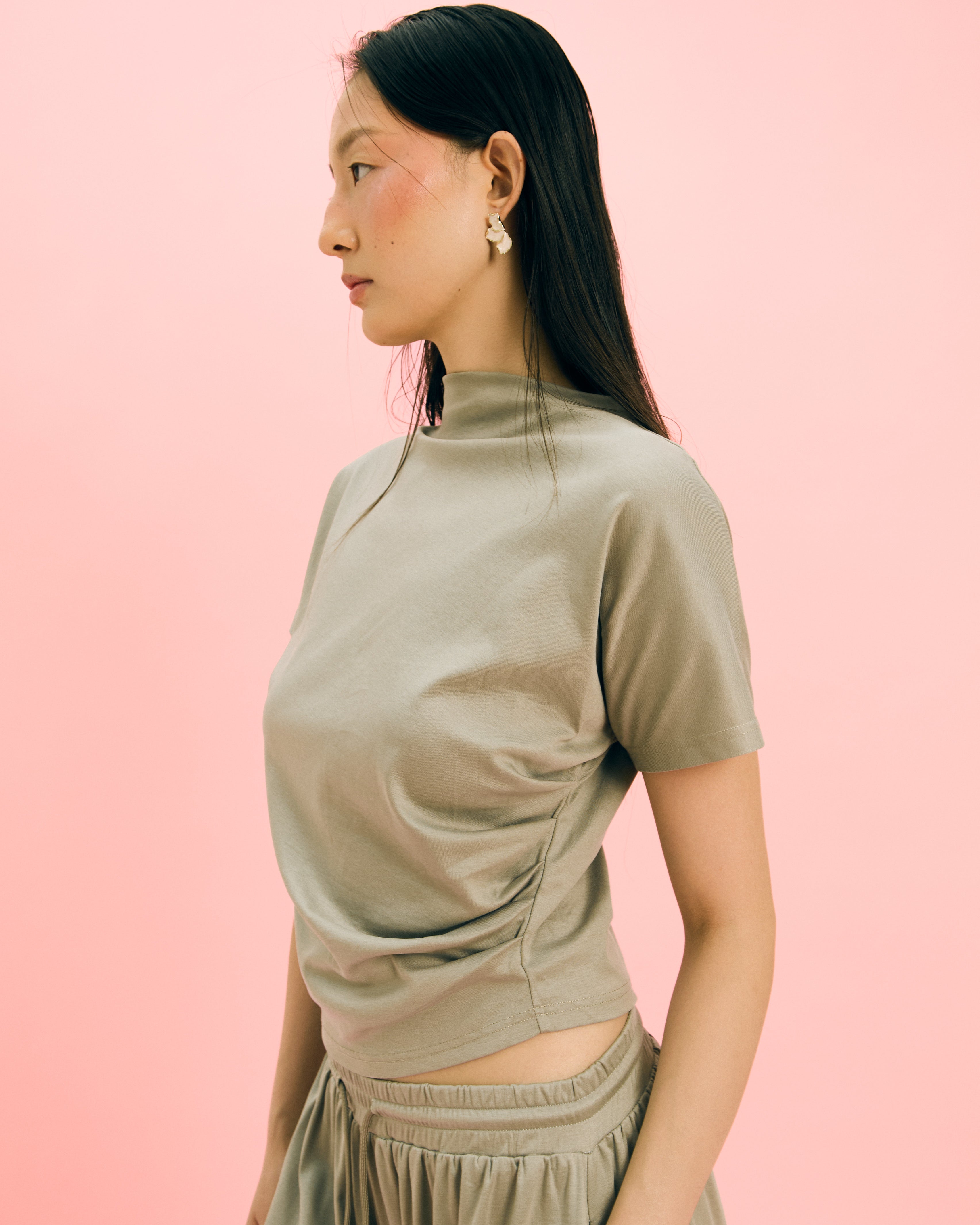 Dry Sage Mira Mock Tee