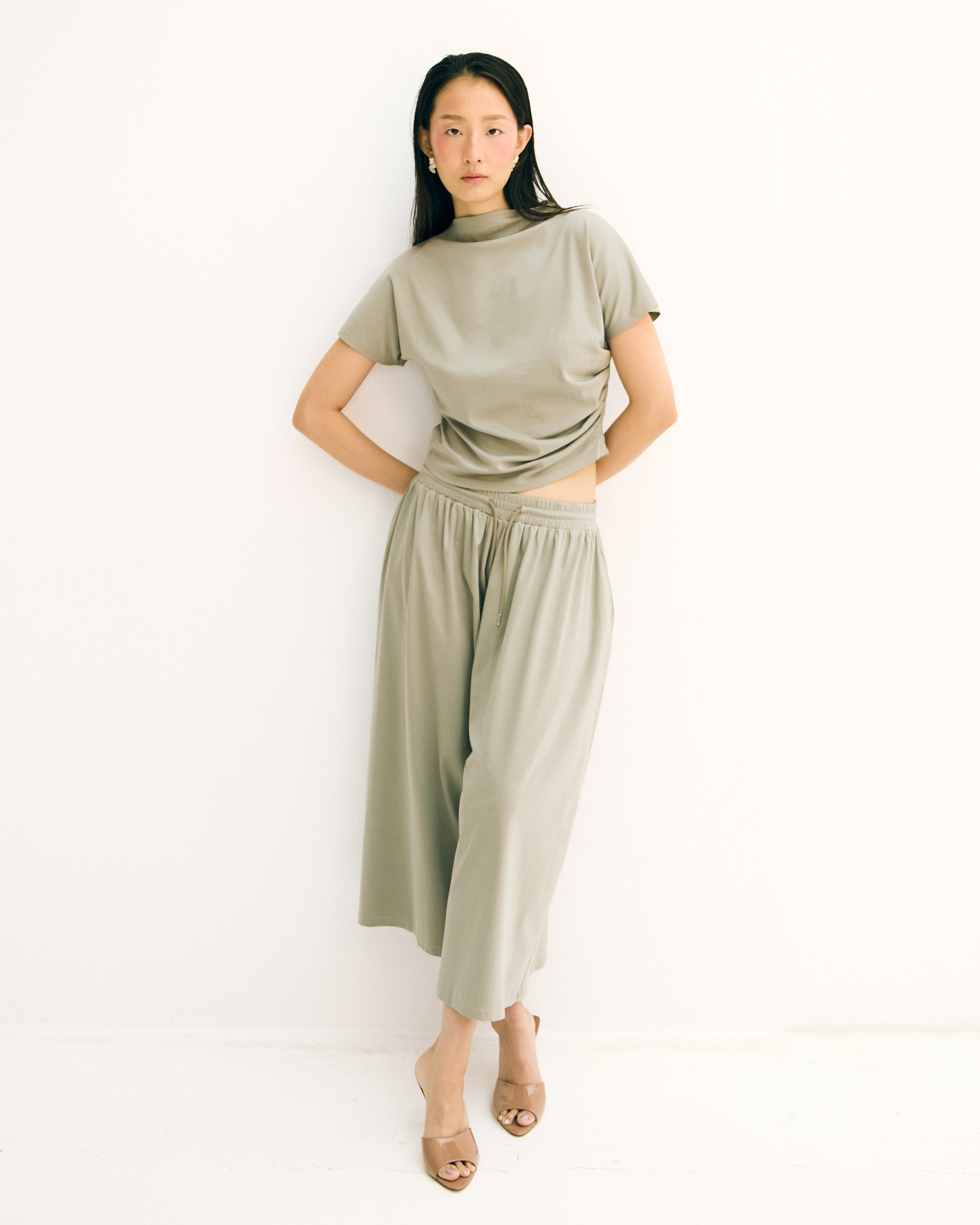 Dry Sage Mira Mock Tee