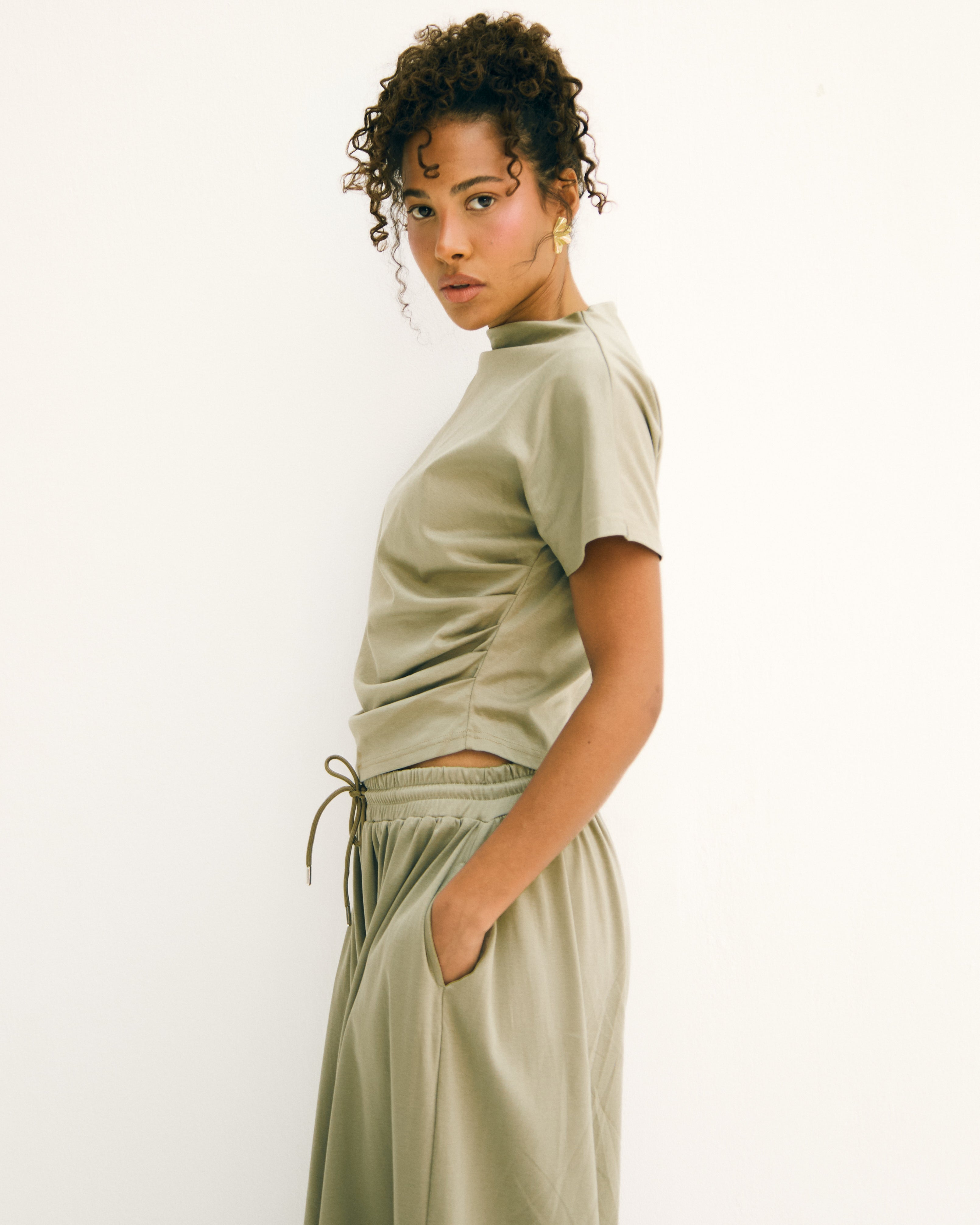 Dry Sage Mira Mock Tee